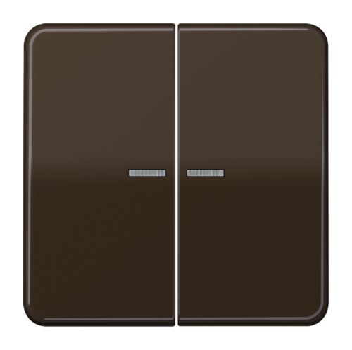 Клавиша двойная с линзами JUNG CD 500, коричневый