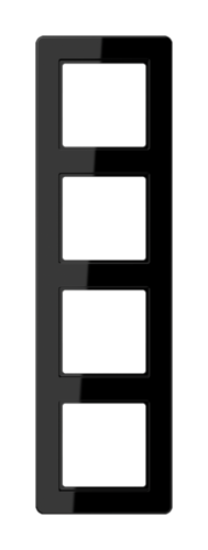 Рамка 4 поста JUNG AFLOW, черный блестящий