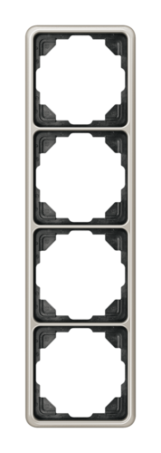 Рамка 4 поста JUNG CD 500, платина