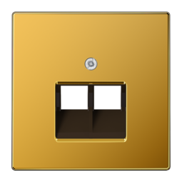 Накладка на розетку информационную JUNG LS METAL, золотой