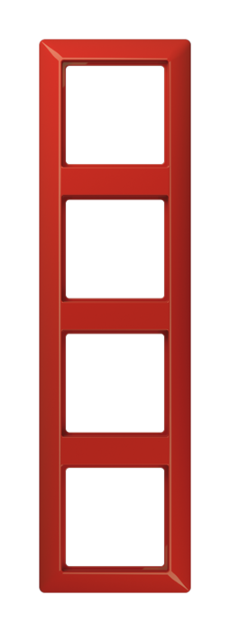 Рамка 4 поста JUNG AS 500, красный