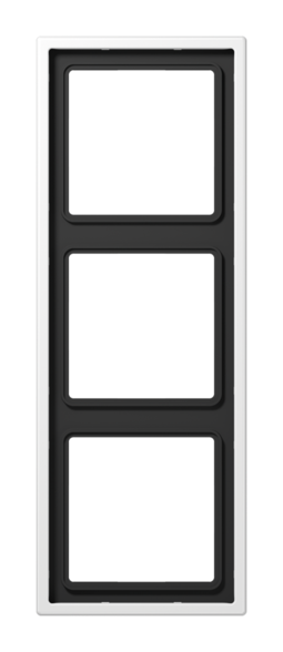 Рамка 3 поста JUNG LS METAL, благородная сталь