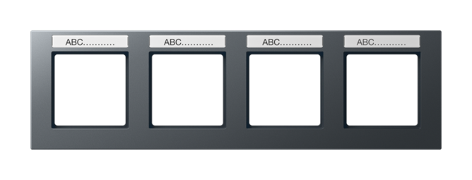 Рамка 4 поста JUNG A CREATION, антрацит