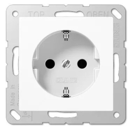 Розетка SCHUKO®; термопласт; матовый белый